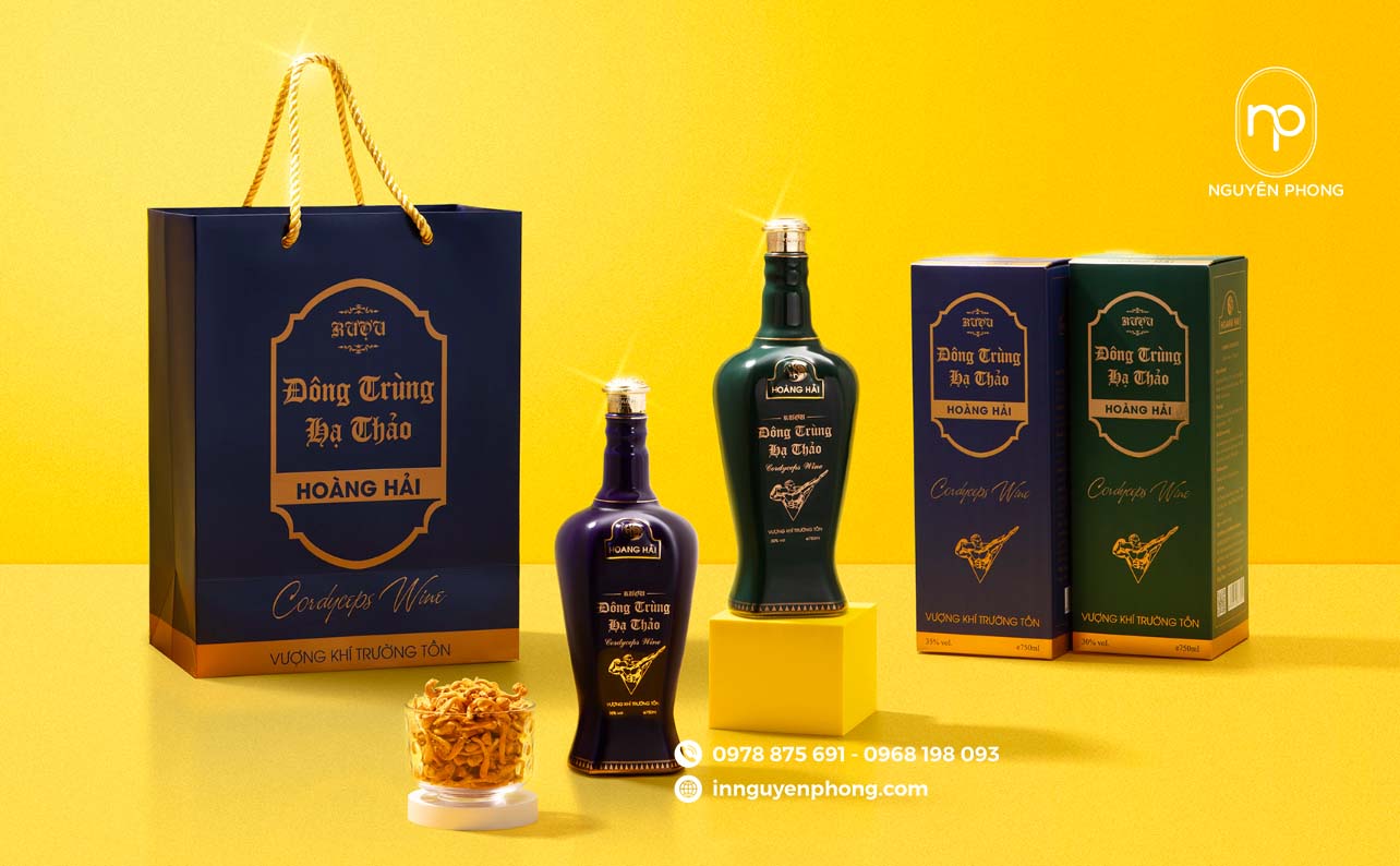 Mẫu túi giấy  đựng đông trùng hạ thảo cao cấp